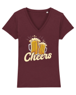 pt iubitorii de bere - Cheers Tricou mânecă scurtă guler V Damă Evoker