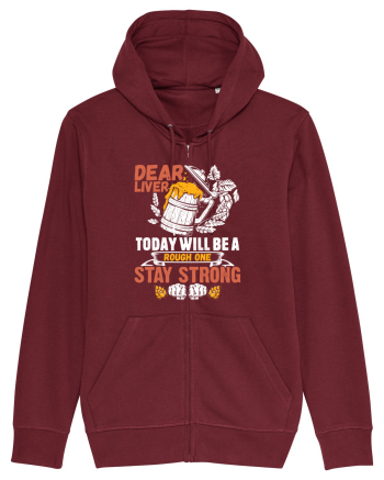 pt iubitorii de bere - Dear liver stay strong Burgundy