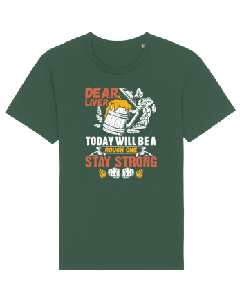 pt iubitorii de bere - Dear liver stay strong Bottle Green