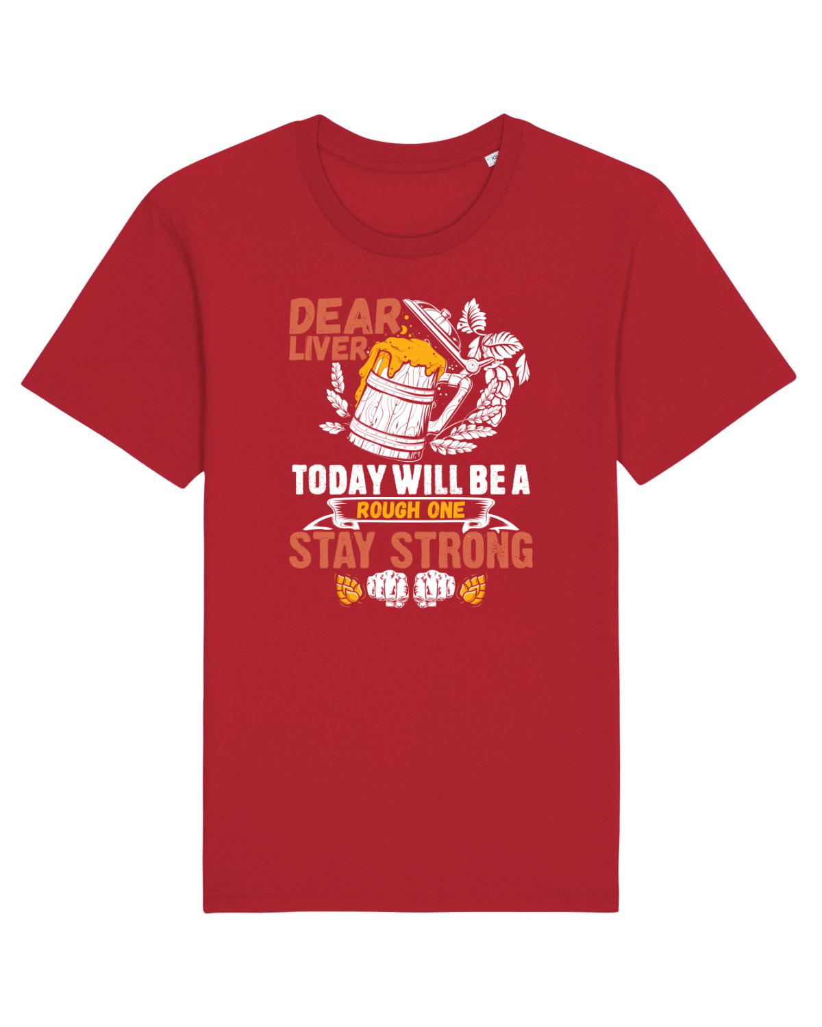 Tricou mânecă scurtă Unisex Rocker Red