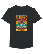 pt iubitorii de bere - Do not bother me while fishing Tricou mânecă scurtă guler larg Bărbat Skater