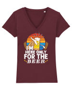 pt iubitorii de bere - I am here only for the beer Tricou mânecă scurtă guler V Damă Evoker