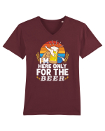 pt iubitorii de bere - I am here only for the beer Tricou mânecă scurtă guler V Bărbat Presenter