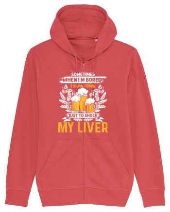 pt iubitorii de bere - I drink water just to shock my liver Carmine Red