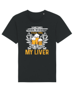 pt iubitorii de bere - I drink water just to shock my liver Tricou mânecă scurtă Unisex Rocker