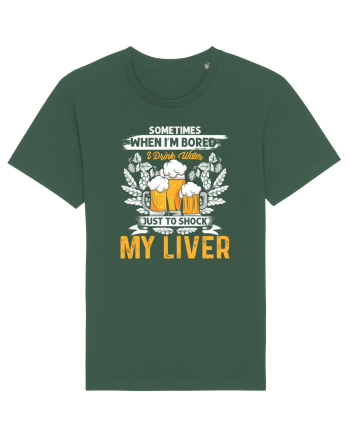 pt iubitorii de bere - I drink water just to shock my liver Bottle Green
