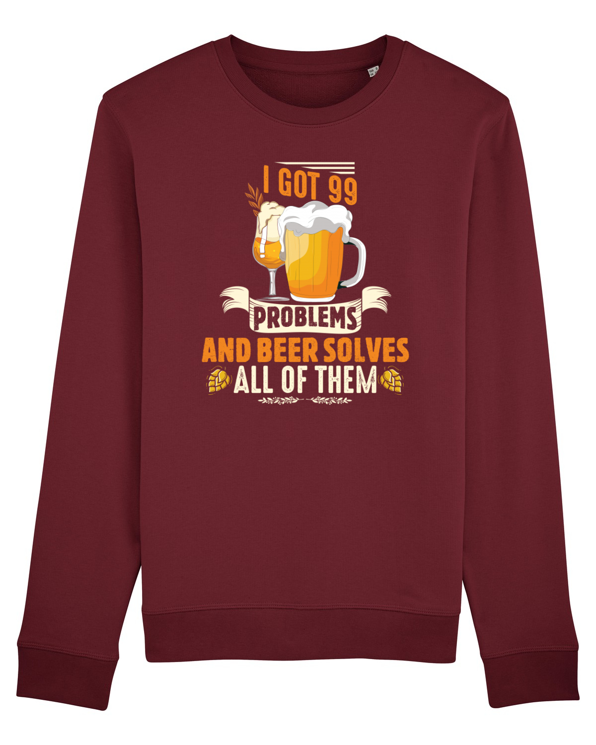 Bluză mânecă lungă Unisex Rise Burgundy