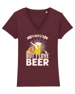 pt iubitorii de bere - I like science but I love beer Tricou mânecă scurtă guler V Damă Evoker