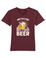 pt iubitorii de bere - I like science but I love beer Tricou mânecă scurtă guler V Bărbat Presenter