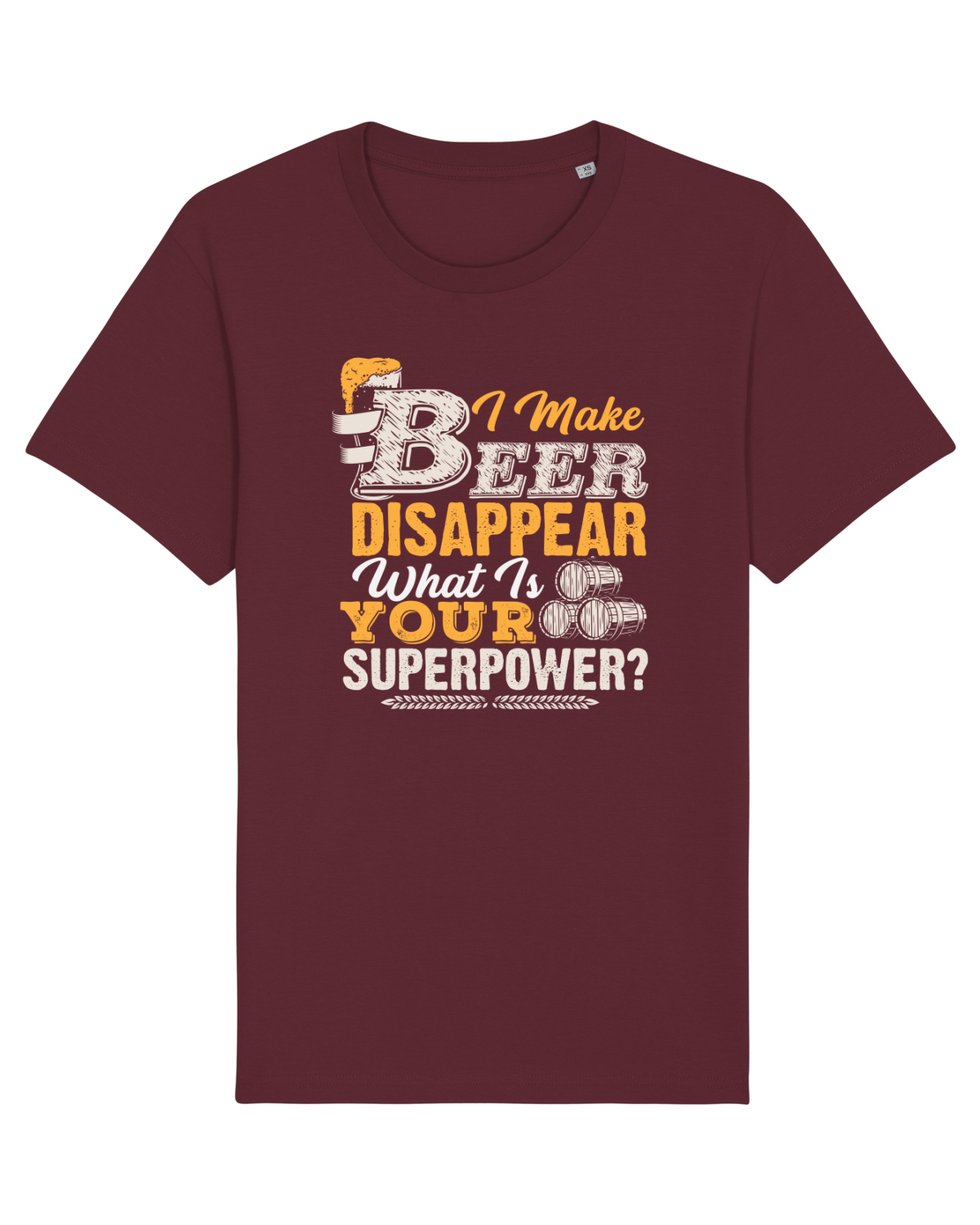 Tricou mânecă scurtă Unisex Rocker Burgundy