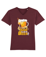 pt iubitorii de bere - I need a huge glass of beer Tricou mânecă scurtă guler V Bărbat Presenter