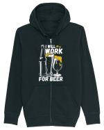 pt iubitorii de bere - I will work for beer Hanorac cu fermoar Unisex Connector