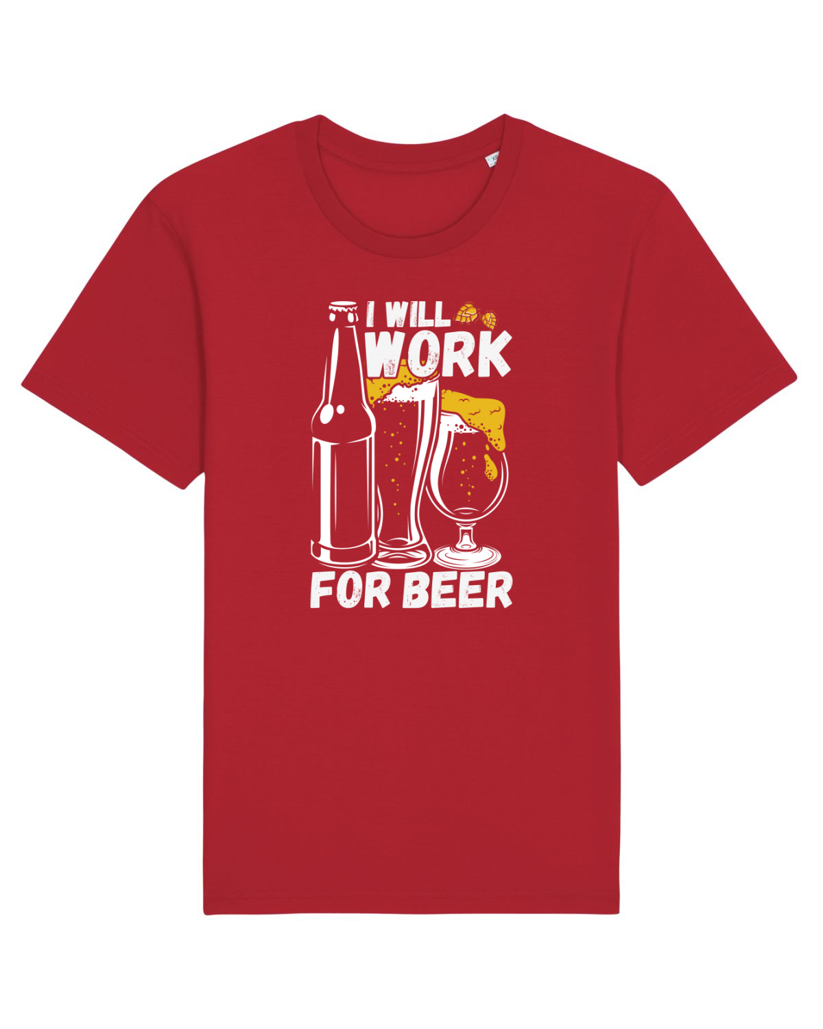 Tricou mânecă scurtă Unisex Rocker Red