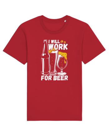 pt iubitorii de bere - I will work for beer Red