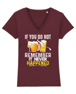 pt iubitorii de bere - If you do not remember it never happened Tricou mânecă scurtă guler V Damă Evoker