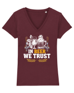 pt iubitorii de bere - In beer we trust Tricou mânecă scurtă guler V Damă Evoker