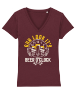 pt iubitorii de bere - It is beer o clock Tricou mânecă scurtă guler V Damă Evoker