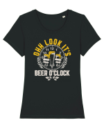 pt iubitorii de bere - It is beer o clock Tricou mânecă scurtă guler larg fitted Damă Expresser
