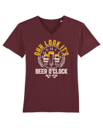 pt iubitorii de bere - It is beer o clock Tricou mânecă scurtă guler V Bărbat Presenter