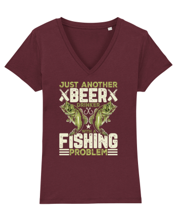 pt iubitorii de bere - Just another beer drinker with a fishing problem Burgundy