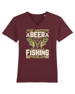 pt iubitorii de bere - Just another beer drinker with a fishing problem Tricou mânecă scurtă guler V Bărbat Presenter