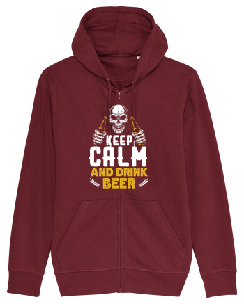pt iubitorii de bere - Keep calm and drink beer Burgundy