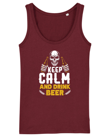 pt iubitorii de bere - Keep calm and drink beer Burgundy