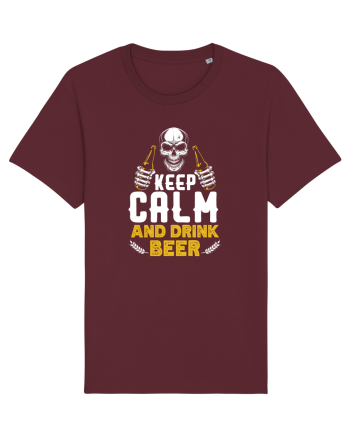 pt iubitorii de bere - Keep calm and drink beer Burgundy