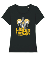 pt iubitorii de bere - Liquid therapy Tricou mânecă scurtă guler larg fitted Damă Expresser