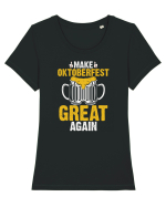 pt iubitorii de bere - Make oktoberfest great again Tricou mânecă scurtă guler larg fitted Damă Expresser