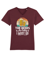 pt iubitorii de bere - The beers are calling Tricou mânecă scurtă guler V Bărbat Presenter