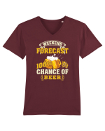 pt iubitorii de bere - Weekend forcast Tricou mânecă scurtă guler V Bărbat Presenter