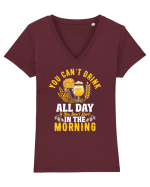 pt iubitorii de bere - You cannot drink all day Tricou mânecă scurtă guler V Damă Evoker