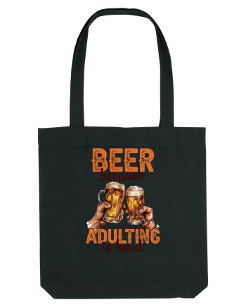 pt iubitorii de bere - Beer because adulting is hard Black