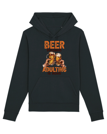pt iubitorii de bere - Beer because adulting is hard Black