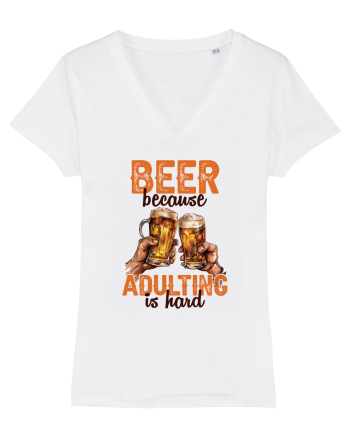 pt iubitorii de bere - Beer because adulting is hard White