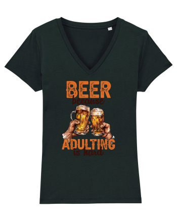pt iubitorii de bere - Beer because adulting is hard Black