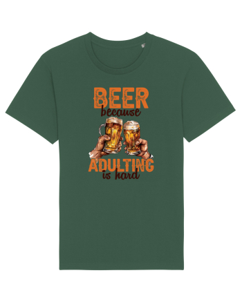 pt iubitorii de bere - Beer because adulting is hard Bottle Green