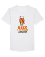 pt iubitorii de bere - Beer is the answer Tricou mânecă scurtă guler larg Bărbat Skater
