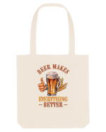 pt iubitorii de bere - Beer makes everything better Sacoșă textilă