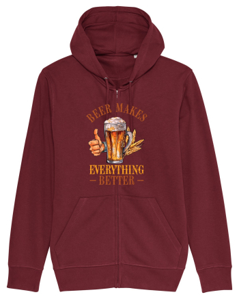 pt iubitorii de bere - Beer makes everything better Burgundy