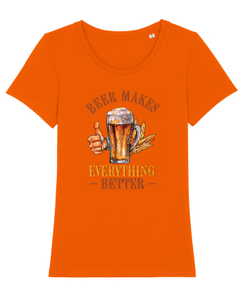 pt iubitorii de bere - Beer makes everything better Bright Orange