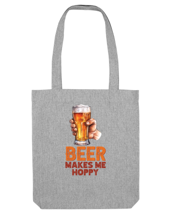 pt iubitorii de bere - Beer makes me hoppy Heather Grey