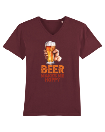 pt iubitorii de bere - Beer makes me hoppy Burgundy