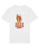 pt iubitorii de bere - Beer makes me hoppy Tricou mânecă scurtă Unisex Rocker