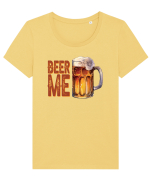 pt iubitorii de bere - Beer me Tricou mânecă scurtă guler larg fitted Damă Expresser
