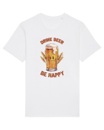 pt iubitorii de bere - Drink beer be happy Tricou mânecă scurtă Unisex Rocker