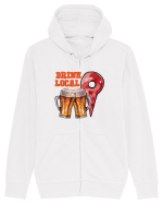 pt iubitorii de bere - Drink local Hanorac cu fermoar Unisex Connector