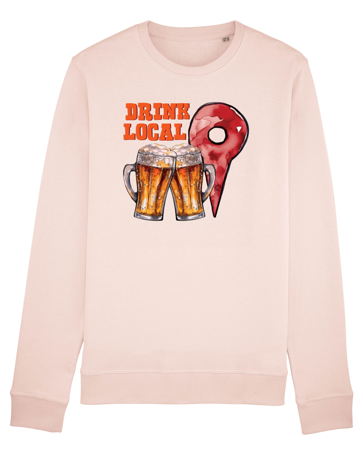 Bluză mânecă lungă Unisex Rise Candy Pink