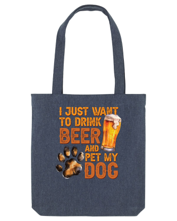 pt iubitorii de bere - I just want to drink beer and pet my dog Midnight Blue